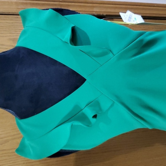 Cece nwt emerald green ruffle cap classic lines dress nwt - Picture 3 of 8